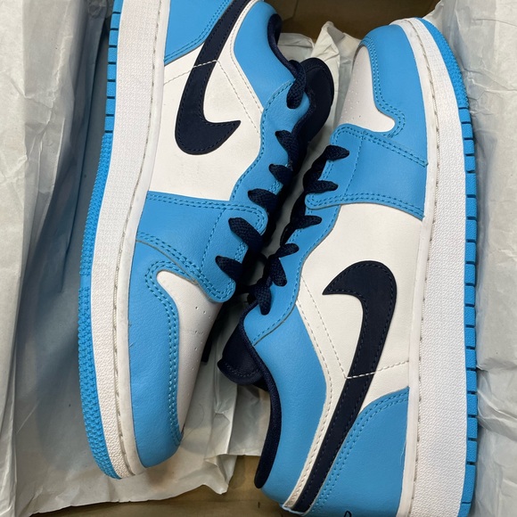 Jordan Shoes - Size  6.5y - Jordan 1 Low UNC 2021 Black/University Blue/White size 8 womans